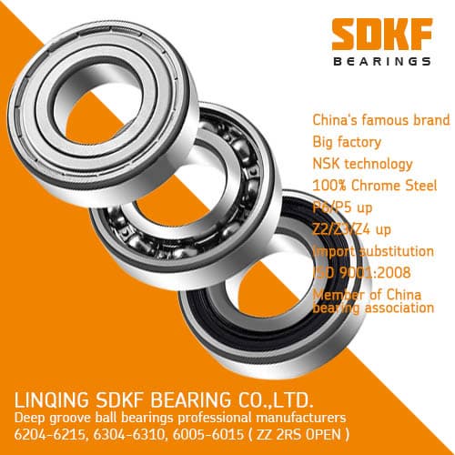 SDKF 6204 high speed motor bearings deep groove ball bearing